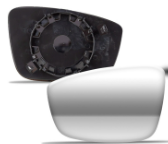 LENTE DO RETROVISOR COM BASE METALIZADO PLANO LADO ESQUERDO BLAWER 97015