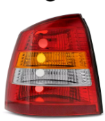 LANTERNA TRASEIRA SEDAN VERMALHA/ AMBAR RE CRISTAL LADO ESQUERDO CFR 30894