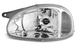 FAROL H4 LENTE POLICARBONATO LISA CARCACA CINZA PISCA CRISTAL LE IMPORTADO