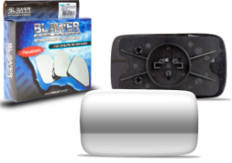 LENTE RETROVISOR COM BASE (PEQUENA) LADO DIREITO METALIZADO PLANO BLAWER 97106