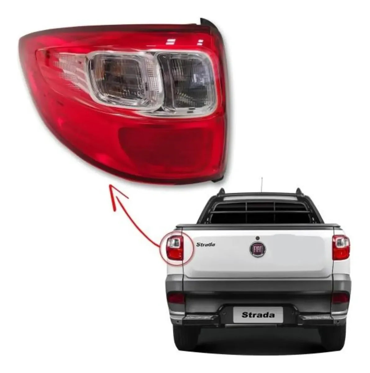 Lanterna Traseira Esquerda Strada Fiat 51914848