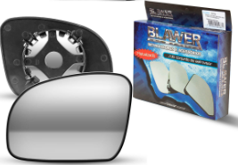 LENTE RETROVISOR COM BASE METALIZADO PLANO LADO ESQUERDO BLAWER 97219