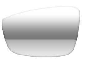 LENTE DO RETROVISOR COM BASE METALIZADO PLANO LADO ESQUERDO BLAWER 97015
